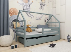 ARON 80x160 grey children's bed Lano Furniture