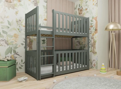 KONRAD 80x200 graphite bunk bed Lano Furniture