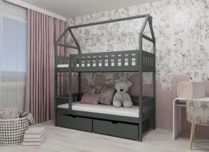 GAJA 80x190 graphite bunk bed Lano Furniture