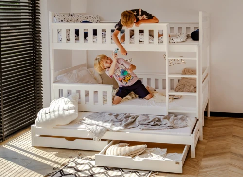 KORS 90x200 white bunk bed Lano Furniture