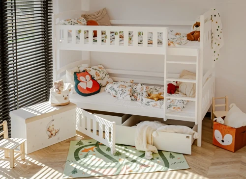 IGNAŚ 80x180 white bunk bed Lano Furniture