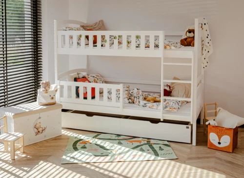 IGNAŚ 90x190 white bunk bed Lano Furniture