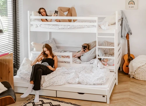 LUK 90x200 white bunk bed Lano Furniture