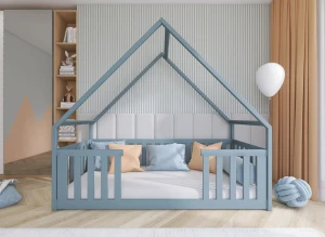BEE 90x180 grey Montessori floor cot house bed Lano Furniture