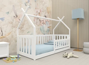 BOGUŚ 80x180 white Montessori floor cot tipi bed Lano Furniture