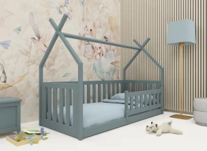 BOGUŚ 80x180 grey Montessori floor cot tipi bed Lano Furniture