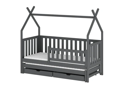 TYTUS 80x190 graphite double trundle tipi bed Lano Furniture