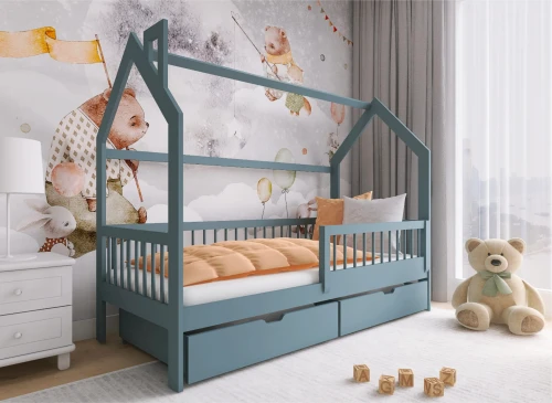 OSKAR 80x200 grey house bed Lano Furniture