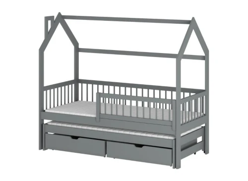 PAPI 80x190 graphite children's house bed Lano Furniture