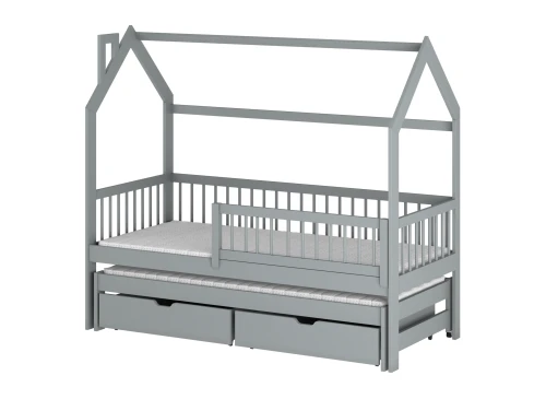 PAPI 80x190 grey children's house bed Lano Furniture