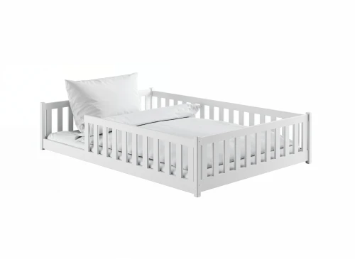 MATI 140x200 white Montessori floor bed for children Lano Furniture