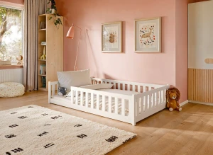 OTIS 120x200 white Montessori floor bed for children Lano Furniture