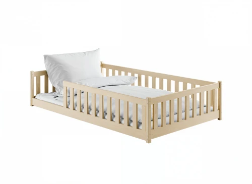 OTIS 120x200 unvarnished wood Montessori floor bed for children Lano Furniture