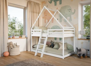 SWEET 90x200 white house bunk bed Lano Furniture
