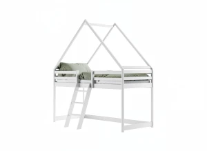 MOON 90x200 grey children's house loft bed Lano Furniture