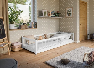 PEDRO 80x180 white Montessori floor bed for children Lano Furniture