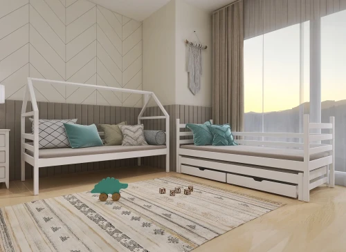 DALIA 90x190 white house bunk bed Lano Furniture
