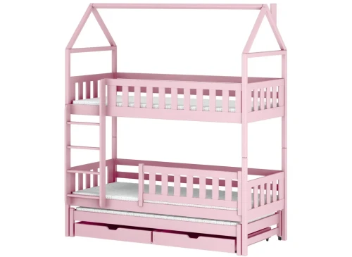 IGA 80x180 pink house bunk bed Lano Furniture