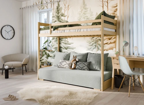 SOFINO 90x200/140x200 Çam Ranza Yatak, Açılır Gri Kanepeli, Zoom 15 Sage Kumaş - Lano Meble