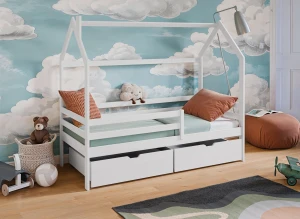 LILA 90x190 white children's house bed Lano Furniture