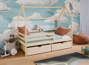 LILA 80x200 pine children's house bed Lano Furniture