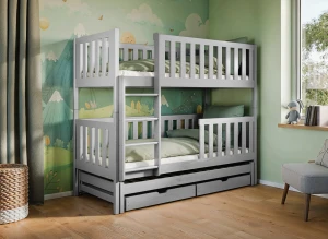 LEA 90x200 grey bunk bed Lano Furniture