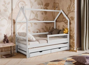 PAPI 80x190 white children's house bed Lano Furniture