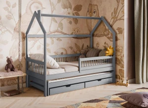 PAPI 90x190 grey children's house bed Lano Furniture