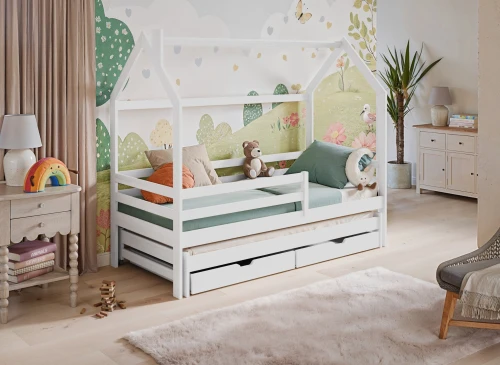 DANEK 90x180 white children's house bed Lano Furniture