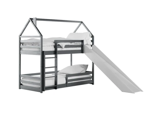 PLAY 80x180 graphite bunk bed with slide Lano Furniture