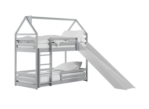 PLAY 80x200 grey bunk bed with slide Lano Furniture