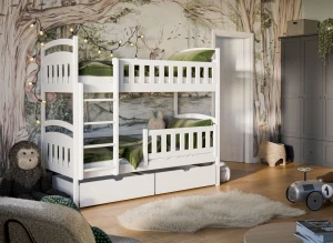 IGNAŚ 90x190 white bunk bed Lano Furniture
