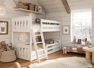 KEVIN 80x180 white bunk bed Lano Furniture