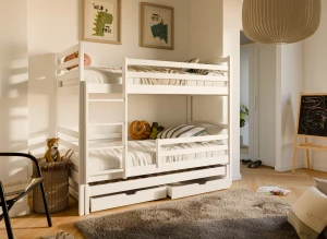 LUK 80x160 white bunk bed Lano Furniture