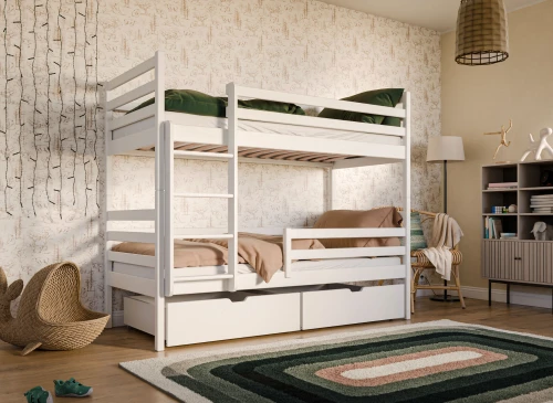 NEMO 80x190 white bunk bed Lano Furniture