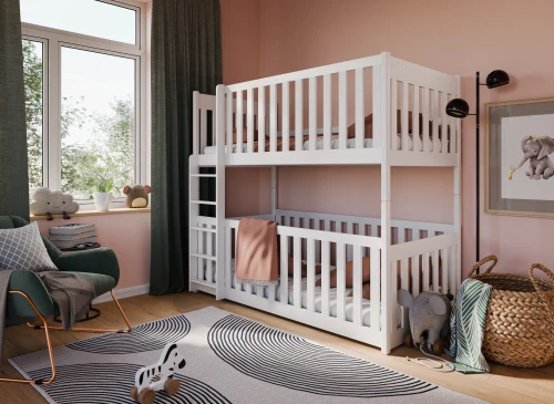 KONRAD 90x200 white bunk bed Lano Furniture