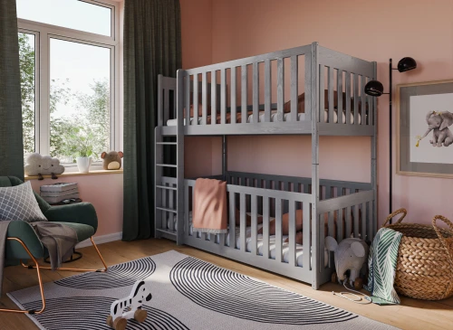 KONRAD 80x200 grey bunk bed Lano Furniture
