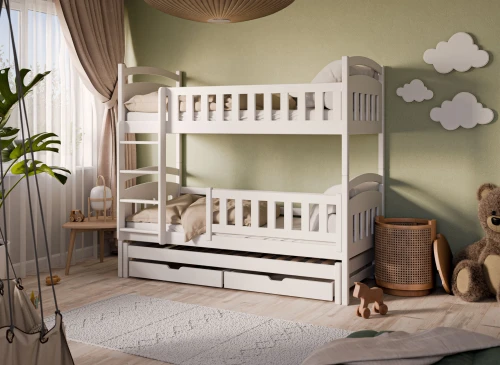 BLANKA 80x160 white bunk bed Lano Furniture