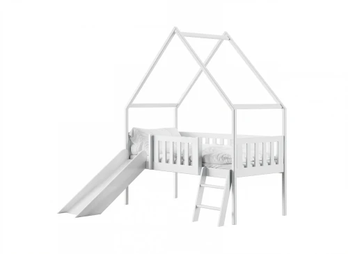 ANGEL 80x180 white children's house bed with slide Lano Furniture