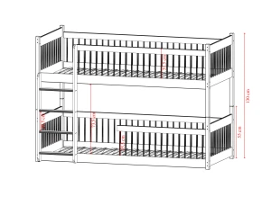 BOSTON 80x180 pine bunk bed Lano Furniture