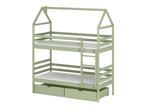ALEX 80x190 olive green bunk bed Lano Furniture