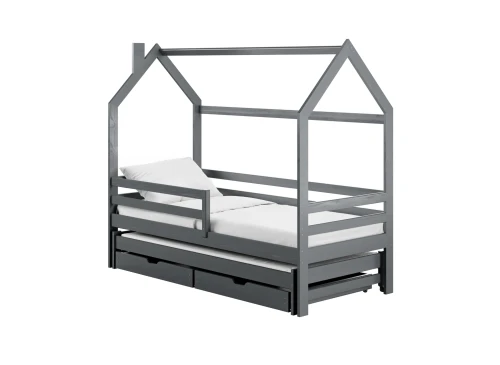 DANEK 80x160 graphite children's house bed Lano Furniture