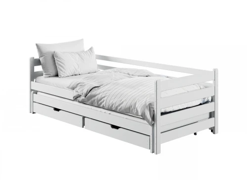 HABI 90x200 white double trundle children's bed Lano Furniture