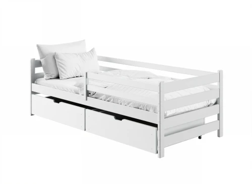 LEON 90x200 white single bed for children Lano Furniture