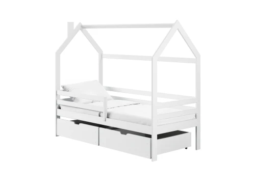 LILA 80x190 white children's house bed Lano Furniture