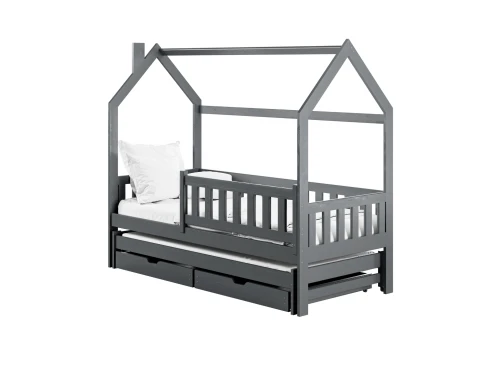 MONKEY 90x200 graphite children's house bed Lano Furniture