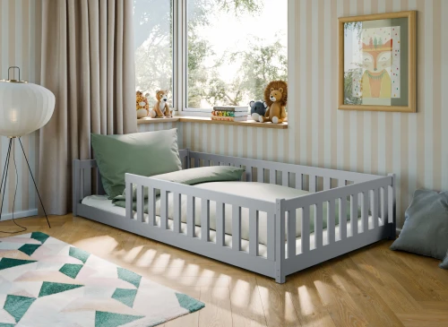 OTIS 120x200 grey Montessori floor bed for children Lano Furniture