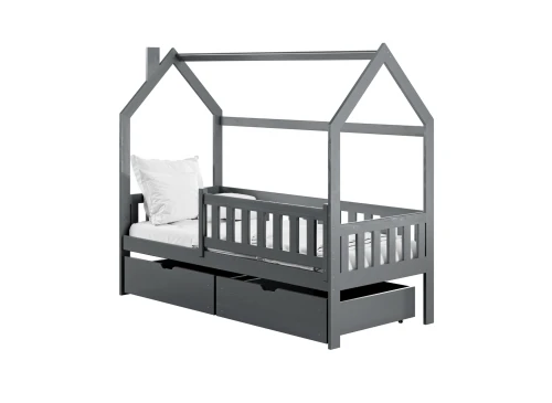 NATAN 90x180 graphite children's house bed Lano Furniture