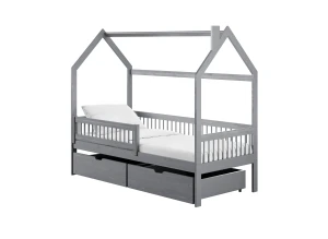 OSKAR 80x180 grey children's house bed Lano Furniture