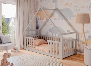 BEE 80x180 cashmere house Montessori floor bed for children Lano Furniture